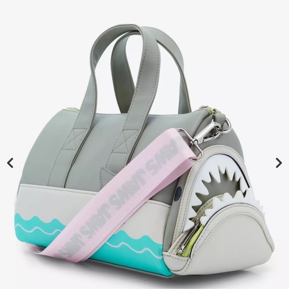 LOUNGEFLY UNIVERSAL JAWS GLOW IN THE DARK CROSSBODY & WALLET SET - Picture 7 of 9